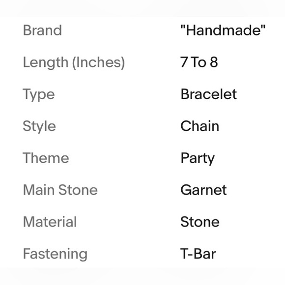 GARNET BRACELET - Picture 3 of 11